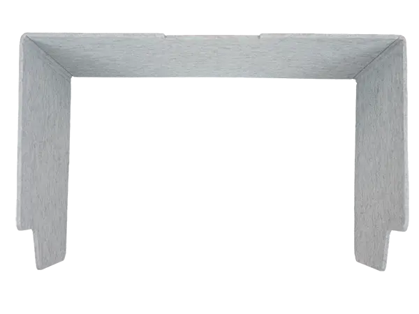 Top view of acoustic desk shield workstation