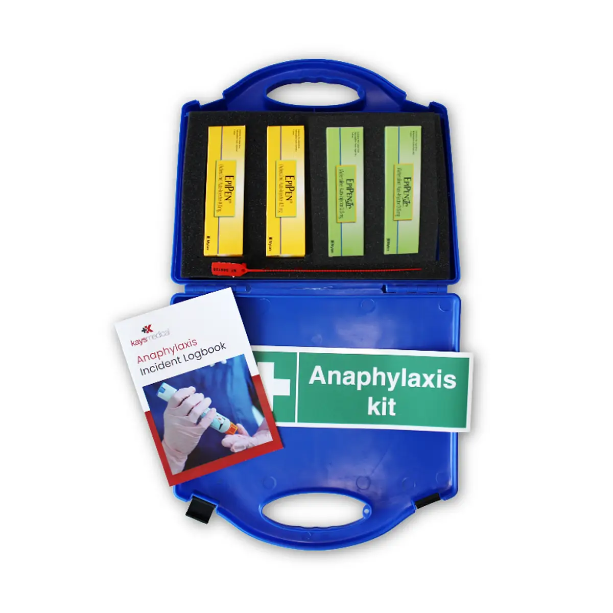 Emergency anaphylaxis kit for schools with adrenaline auto-injectors