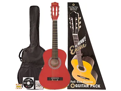 ENCORE 4/4 CLASSIC GUITAR OUTFIT - RED – each