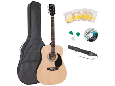 ENCORE ACOUSTIC GUITAR OUTFIT - NATURAL – each
