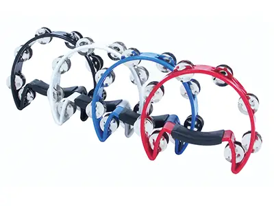 P.P. 1/2 MOON TAMBOURINE - RED – each