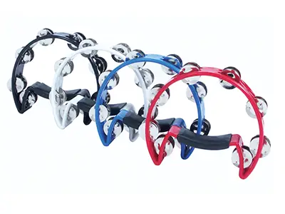 P.P. 1/2 MOON TAMBOURINE - WHITE – each
