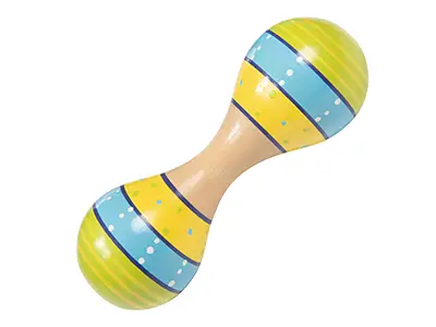 PP EARLY YEARS DOUBLE HEADED MARACAS - GREEN/BLUE – each