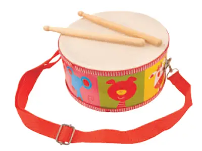 PP EARLY YEARS WOODEN DRUM - ANIMALS – each