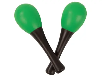 PP EARLY YEARS PLASTIC MARACAS - BLACK/GREEN – each